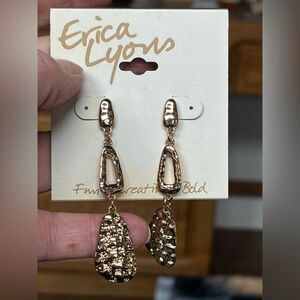 Erica Lyons Gold Drop Earrings